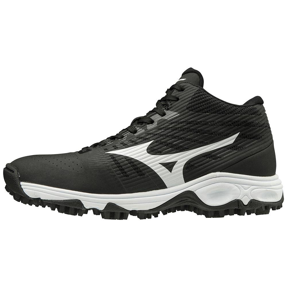 Panske Botasky Mizuno Ambition All Surface Mid Turf Čierne/Biele Vypredaj PXSM62397